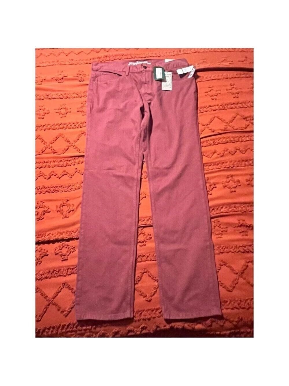 Flag & Anthem jeans Nashville Straight BNWT size 35 34 red - Picture 1 of 13